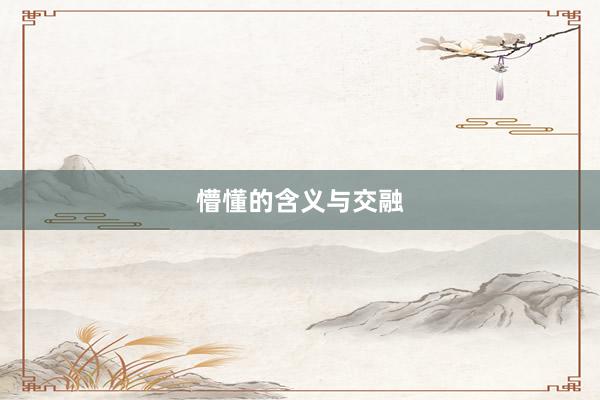 懵懂的含义与交融